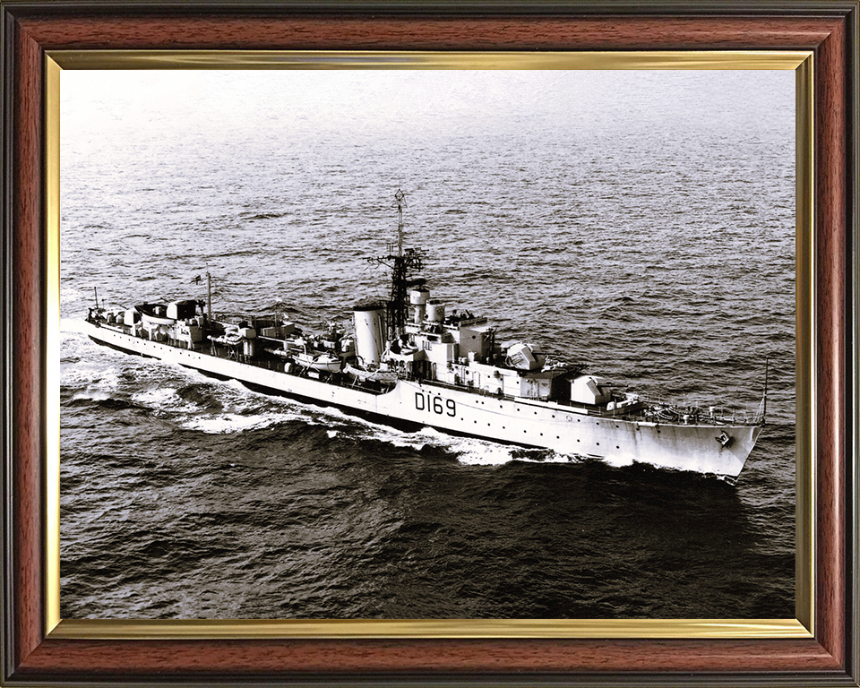 HMS Ulysses (R69) - At Sea - Royal Navy U Class Destroyer Photo Print Wall Art Naval Decor UK Posters, Prints, & Visual Artwork Hampshire Prints 10 x 8 Classic Frame No