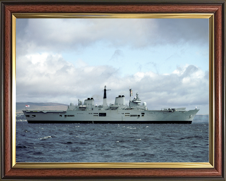 HMS Ark Royal (R07) Royal Navy Invincible Class Aircraft Carrier Starboard Beam View Photo Print Wall Art Decor Posters, Prints, & Visual Artwork Hampshire Prints 10 x 8 Classic Frame No