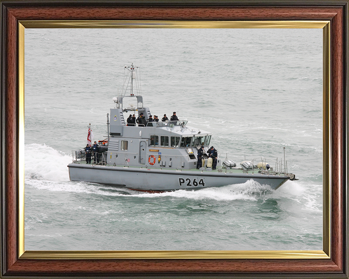 HMS Archer (P264) Royal Navy Archer Class P2000 Patrol Vessel At Speed Photo Print Wall Art Decor Posters, Prints, & Visual Artwork Hampshire Prints 10 x 8 Classic Frame No