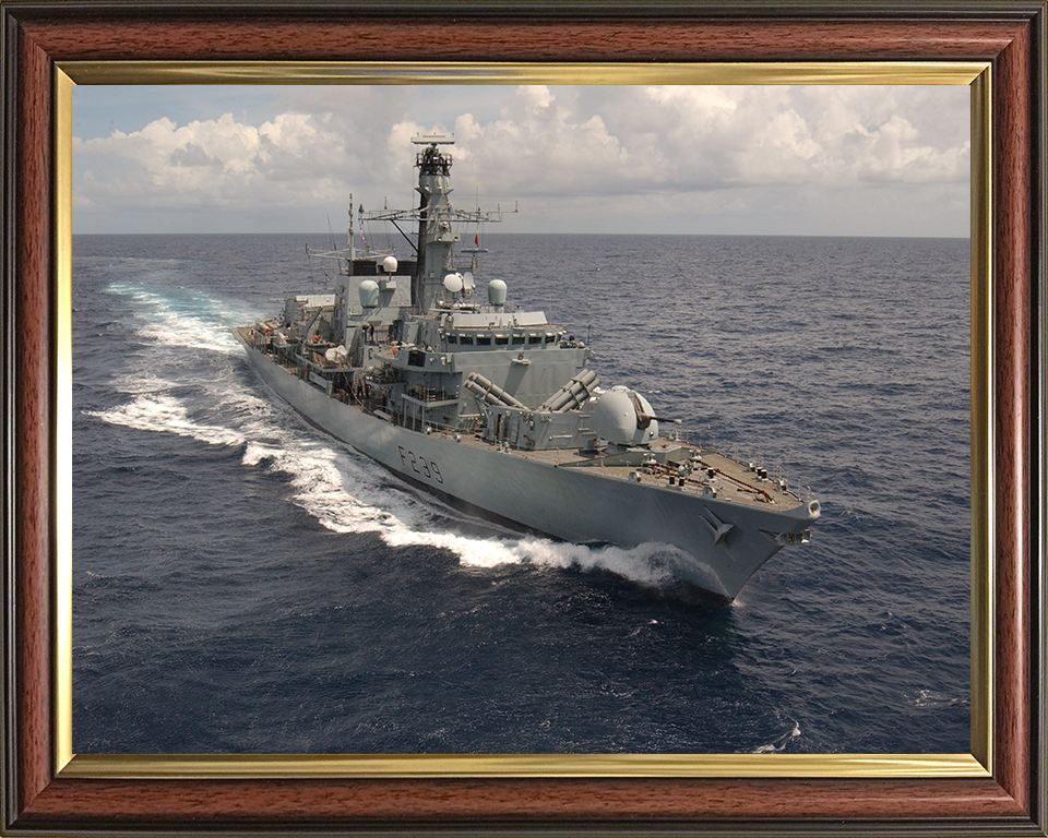 HMS Richmond (F239) Photo Print - At Sea 2004 - Royal Navy Type 23 Frigate Hampshire Prints 10 x 8 Classic Frame No