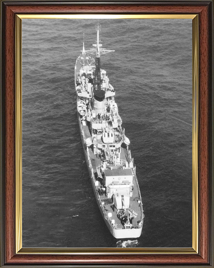 HMS Chequers (R61) Royal Navy C Class Destroyer From Above Photo Print Wall Art Decor Posters, Prints, & Visual Artwork Hampshire Prints 10 x 8 Classic Frame No