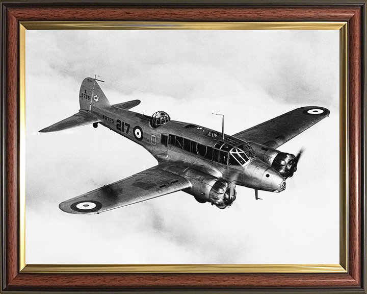 RAF Avro Anson Mark 1 in flight Photo Print - Royal Air Force Aircraft Hampshire Prints 10 x 8 Classic Frame No