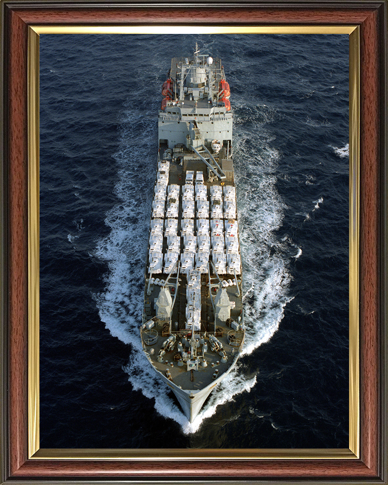 RFA Sir Tristram (L3505) Photo Print - Bow View - Royal Fleet Auxiliary Round Table Class Ship Posters, Prints, & Visual Artwork Hampshire Prints 10 x 8 Classic Frame No