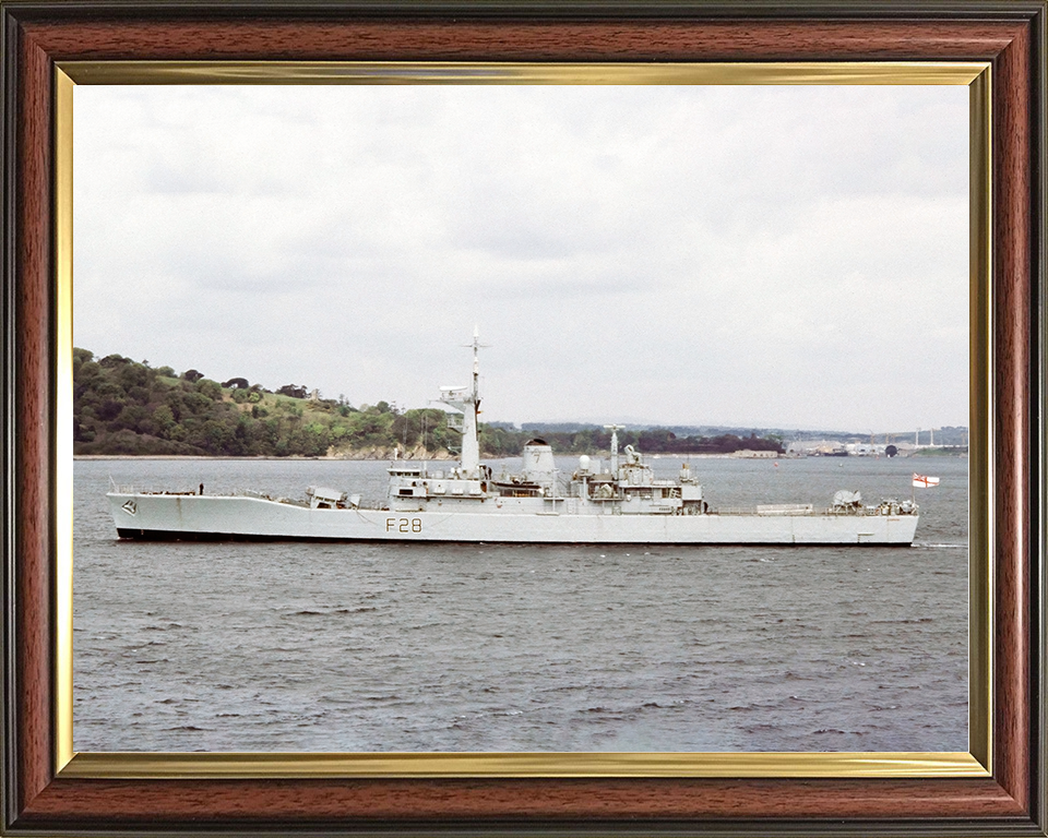HMS Cleopatra (F28) Royal Navy Leander Class Frigate Port Beam View Photo Print Wall Art Decor Posters, Prints, & Visual Artwork Hampshire Prints 10 x 8 Classic Frame No