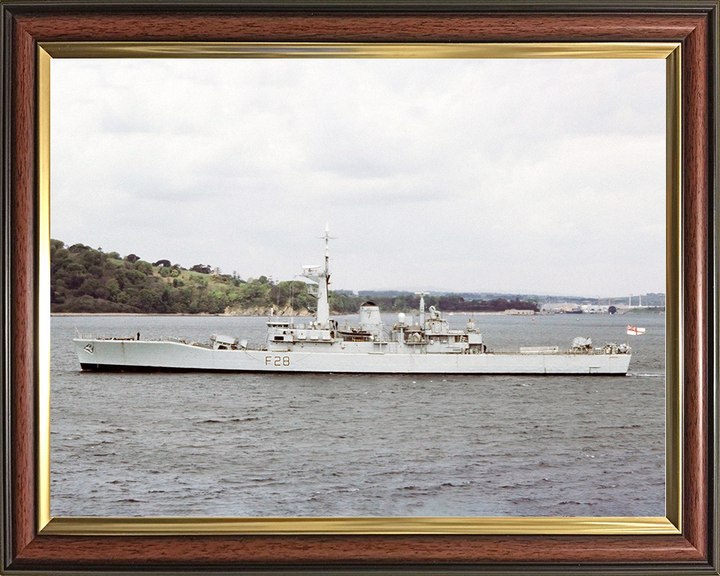 HMS Cleopatra (F28) Royal Navy Leander Class Frigate Port Beam View Photo Print Wall Art Decor Posters, Prints, & Visual Artwork Hampshire Prints 10 x 8 Classic Frame No