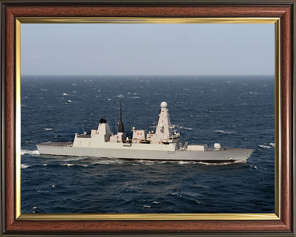 HMS Duncan (D37) Photo Print - At Sea 2015 - Royal Navy Type 45 Destroyer Posters, Prints, & Visual Artwork Hampshire Prints 10 x 8 Classic Frame No