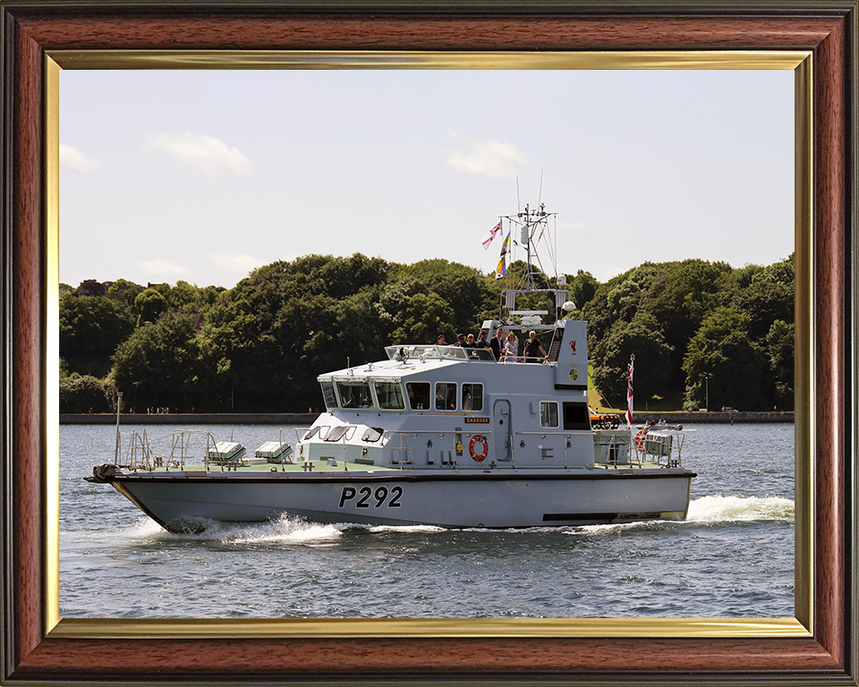 HMS Charger (P292) Photo Print - Entering Kiel Harbour 2022 - Royal Navy Archer Class Patrol Vessel Posters, Prints, & Visual Artwork Hampshire Prints 10 x 8 Classic Frame No