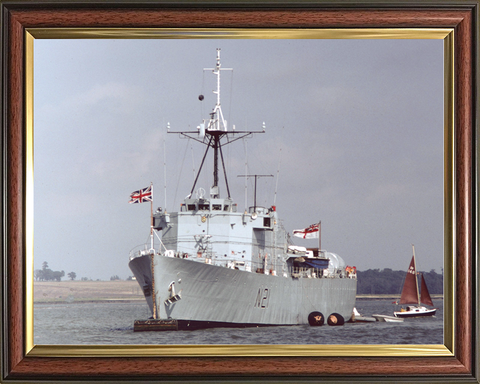 HMS Abdiel (N21) Royal Navy Abdiel Class Minelayer Photo Print Port Bow View Warship Wall Art Posters, Prints, & Visual Artwork Hampshire Prints 10 x 8 Classic Frame No