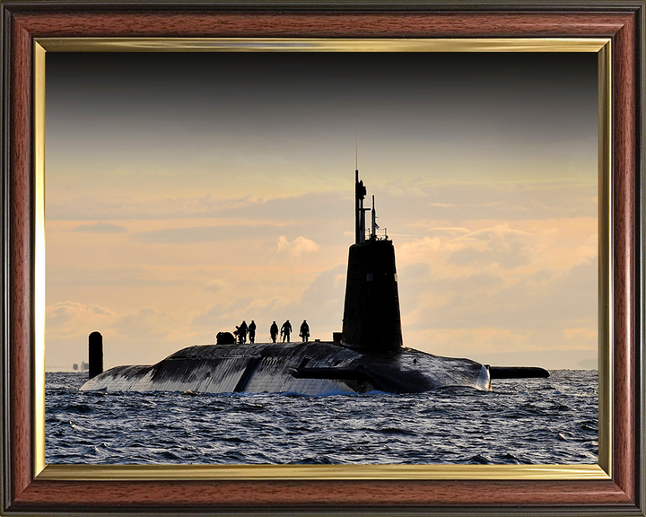 HMS Vanguard (S28) Photo Print - Sunset 2010 - Royal Navy Vanguard Class Submarine Hampshire Prints 10 x 8 Classic Frame No