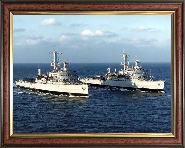 HMS Fearless L10 HMS Intrepid L11 Photo Print - Royal Navy Landing Platform Dock Hampshire Prints 10 x 8 Classic Frame No