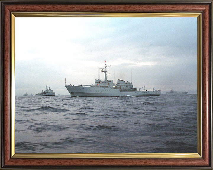 HMS Bulldog (A317) Photo Print - At Sea 1997 - Royal Navy Bulldog Class Survey Vessel