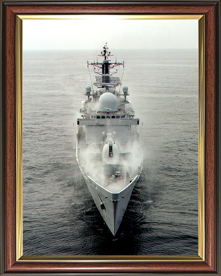 HMS Edinburgh (D97) Photo Print - Pre Wetting 2003 - Royal Navy Type 42 Destroyer Hampshire Prints 10 x 8 Classic Frame No