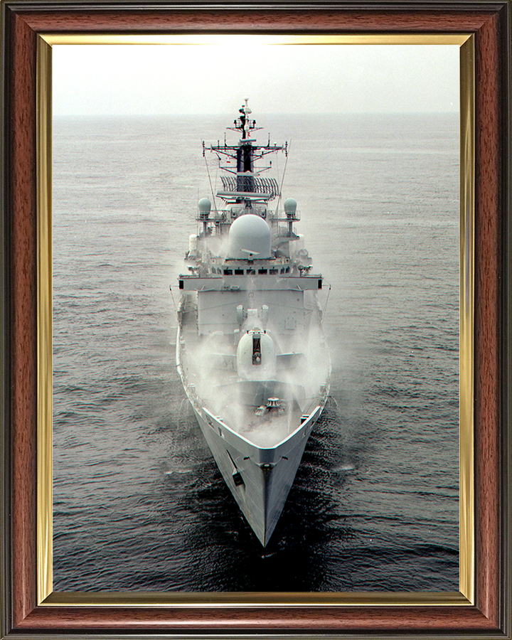 HMS Edinburgh (D97) Photo Print - Pre Wetting 2003 - Royal Navy Type 42 Destroyer Hampshire Prints 10 x 8 Classic Frame No