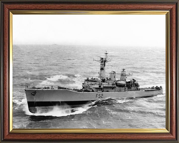 HMS Juno (F52) Photo Print - At Sea - Royal Navy Leander Class Frigate Hampshire Prints 10 x 8 Classic Frame No