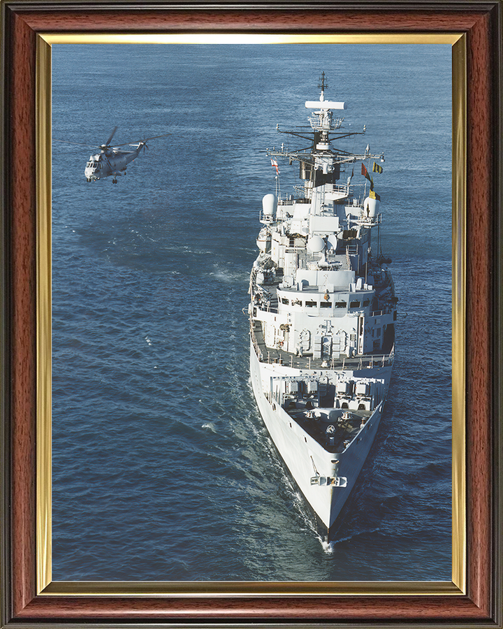 HMS Coventry (F98) Royal Navy Type 22 Frigate With Helicopter Photo Print Wall Art Decor Posters, Prints, & Visual Artwork Hampshire Prints 10 x 8 Classic Frame No