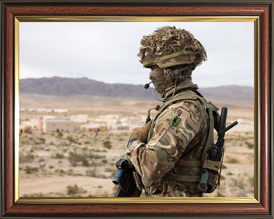 A Soldier from 2nd Battalion The Royal Yorkshire Regiment Photo Print - British Army Hampshire Prints 10 x 8 Classic Frame No