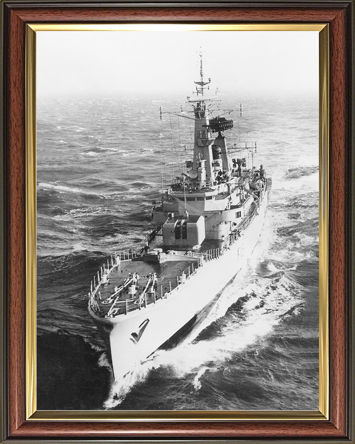 HMS Diomede (F16) Royal Navy Leander Class Frigate High Port Bow View Photo Print Wall Art Decor Posters, Prints, & Visual Artwork Hampshire Prints 10 x 8 Classic Frame No