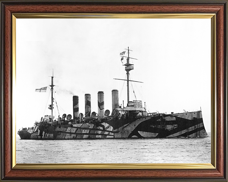 HMS Amphitrite (1898) Royal Navy Diadem Class Cruiser Starboard View Warship Photo Print Wall Art Decor Posters, Prints, & Visual Artwork Hampshire Prints 10 x 8 Classic Frame No