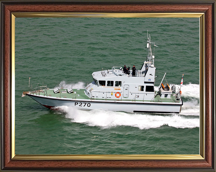 HMS Biter (P270) Photo Print - Port Side View 2017 - Royal Navy Archer Class P2000 Patrol Vessel Posters, Prints, & Visual Artwork Hampshire Prints 10 x 8 Classic Frame No