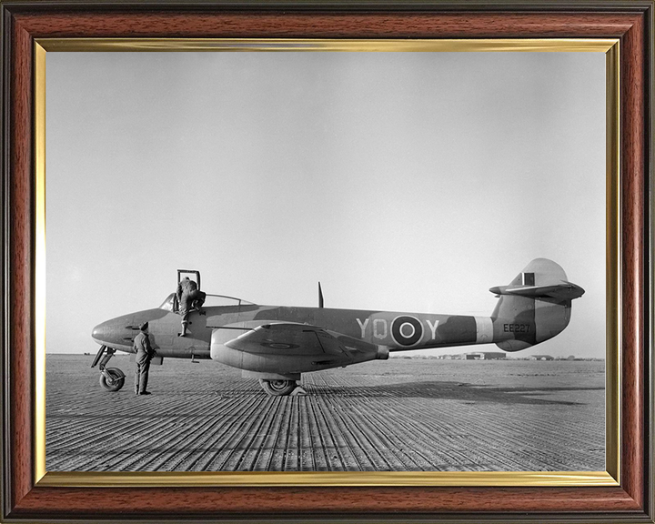 RAF Gloster Meteor Mark I on the ground Photo Print - Royal Air Force Aircraft Hampshire Prints 10 x 8 Classic Frame No