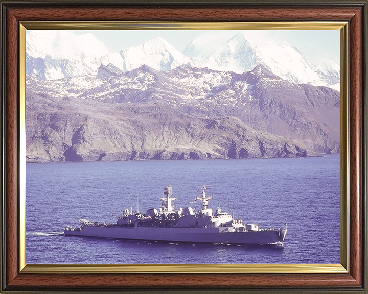 HMS Antrim (D18) Royal Navy County Class Destroyer High Starboard View Photo Print Wall Art Decor Posters, Prints, & Visual Artwork Hampshire Prints 10 x 8 Classic Frame No