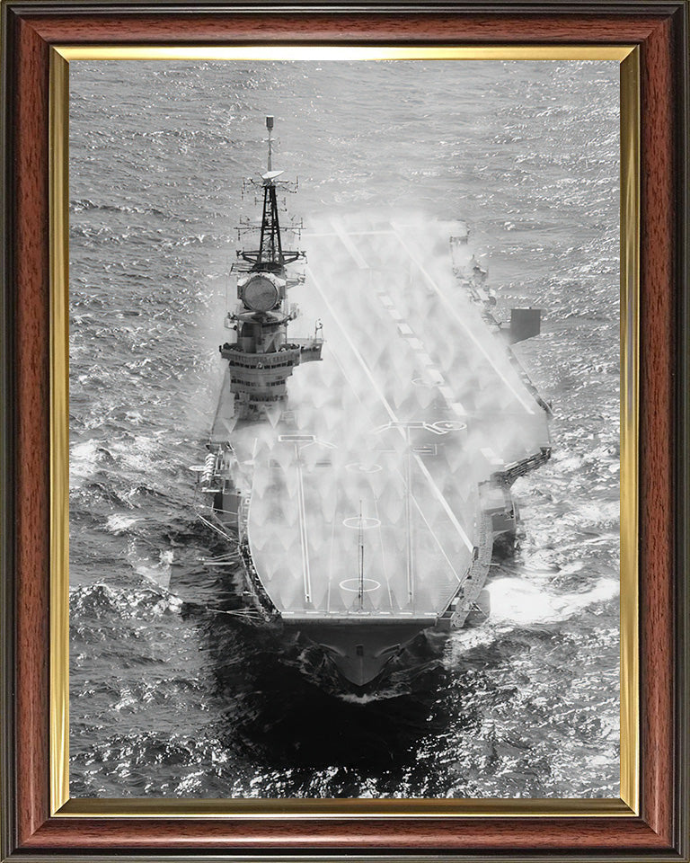 HMS Hermes R12 Royal Navy Centaur class Aircraft carrier Photo Print or Framed Print - Hampshire Prints