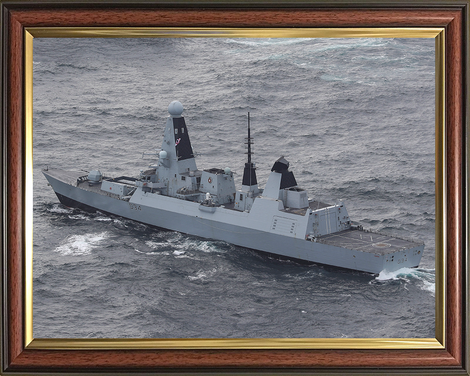 HMS Diamond (D34) Photo Print - At Sea Oct 2020 - Royal Navy Type 45 Destroyer Hampshire Prints 10 x 8 Classic Frame No