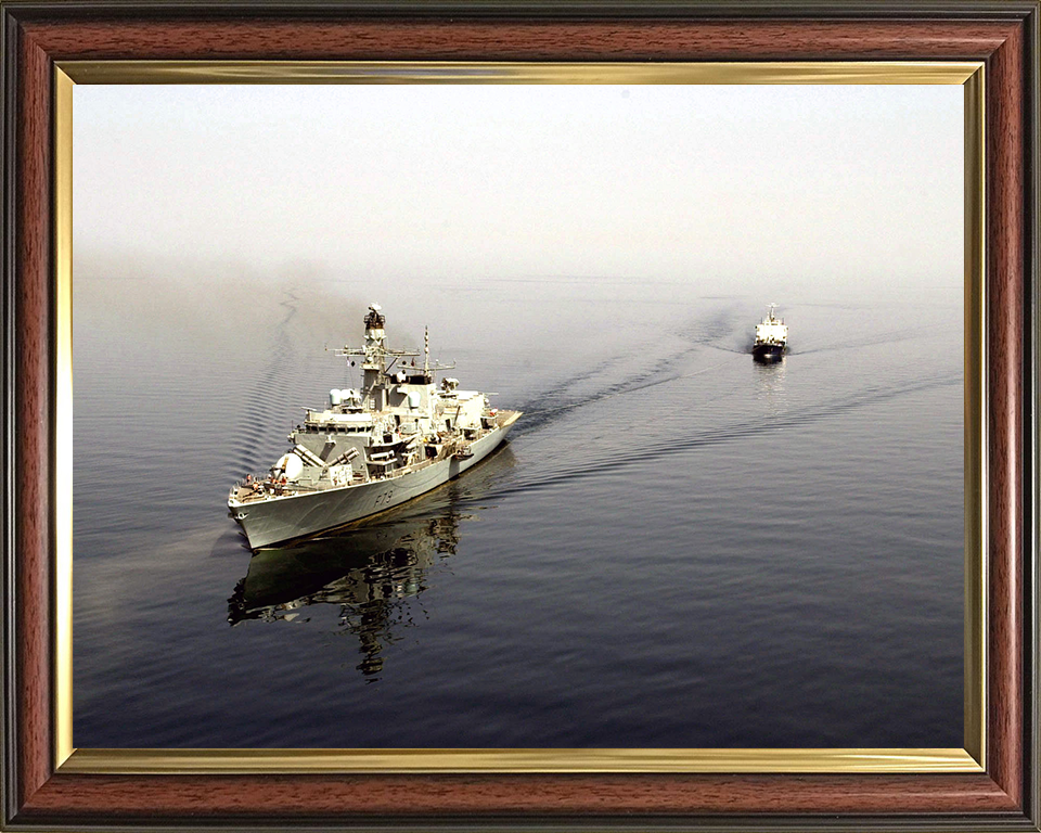HMS Portland (F79) Photo Print - At Sea 2002 - Royal Navy Type 23 Frigate Hampshire Prints 10 x 8 Classic Frame No