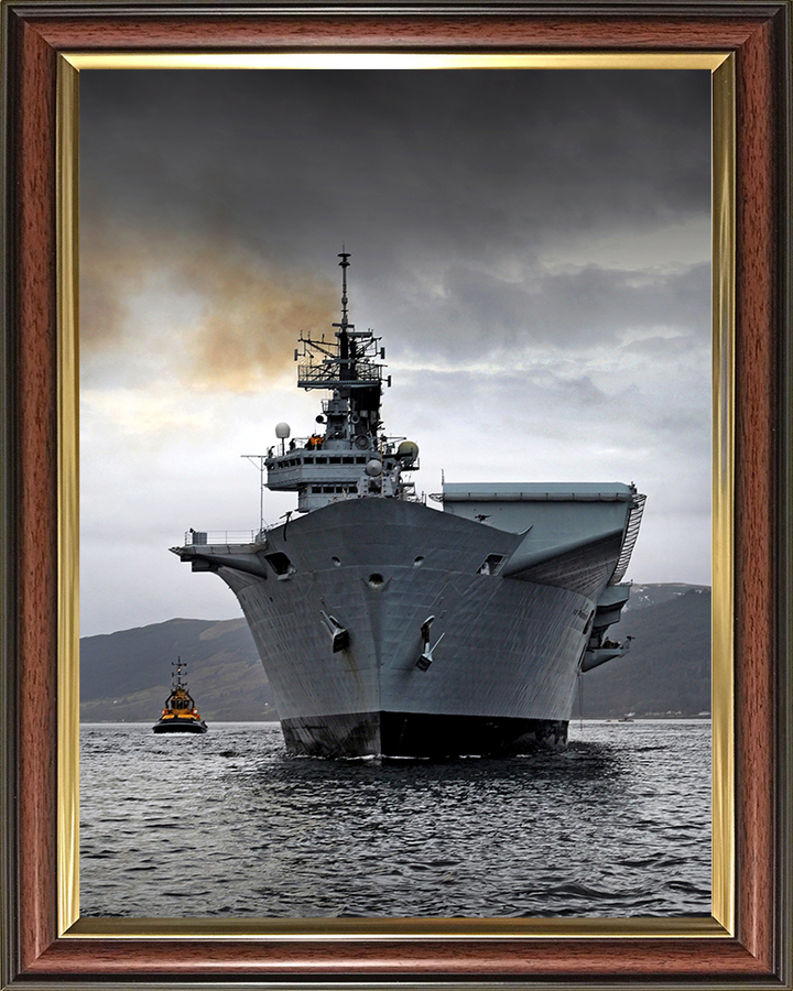 HMS Illustrious (R06) Photo Print - Loch Long 2012 - Royal Navy Invincible Class Aircraft Carrier Hampshire Prints 10 x 8 Classic Frame No