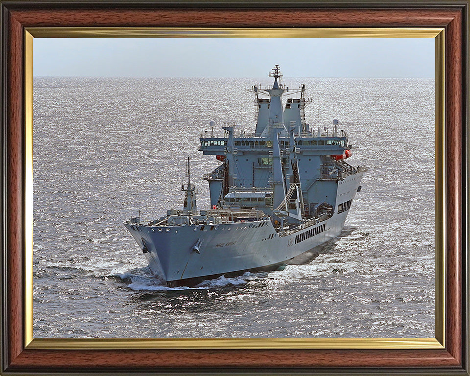 RFA Wave Knight (A389) Photo Print - Port Bow View - Royal Fleet Auxiliary Wave Class Tanker Hampshire Prints 10 x 8 Classic Frame No