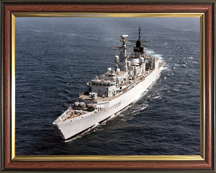 HMS London (F95) Photo Print - High Port Bow View - Royal Navy Type 22 Frigate Hampshire Prints 10 x 8 Classic Frame No