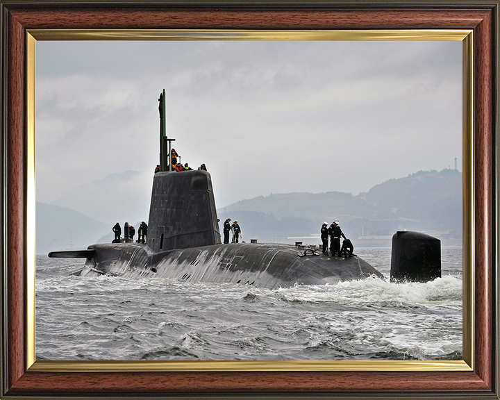 HMS Astute (S119) Photo Print - Faslane Return 2012 - Royal Navy Astute Class Submarine Hampshire Prints 10 x 8 Classic Frame No