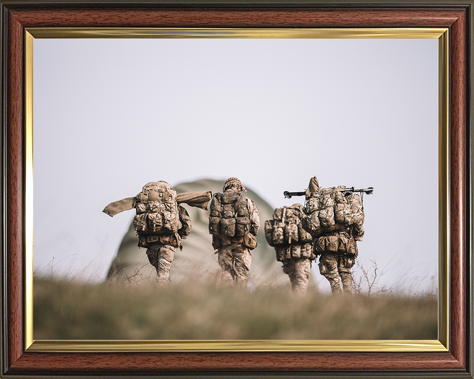 Four British Army Paratroopers Portrait 2026 Photo Print Wall Art Military Decor Posters, Prints, & Visual Artwork Hampshire Prints 10 x 8 Classic Frame No