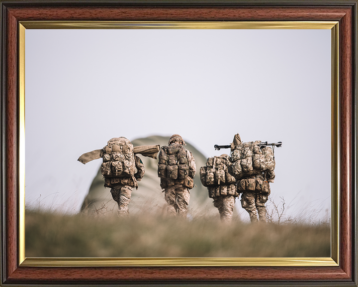 Four British Army Paratroopers Portrait 2026 Photo Print Wall Art Military Decor Posters, Prints, & Visual Artwork Hampshire Prints 10 x 8 Classic Frame No
