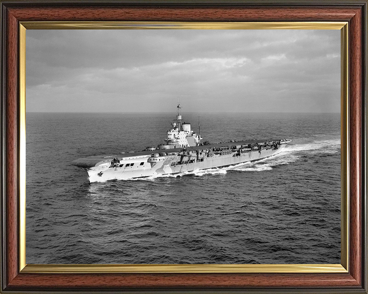 HMS Victorious (R38) Photo Print - At Sea 1941 - Royal Navy Illustrious Class Aircraft Carrier Hampshire Prints 10 x 8 Classic Frame No