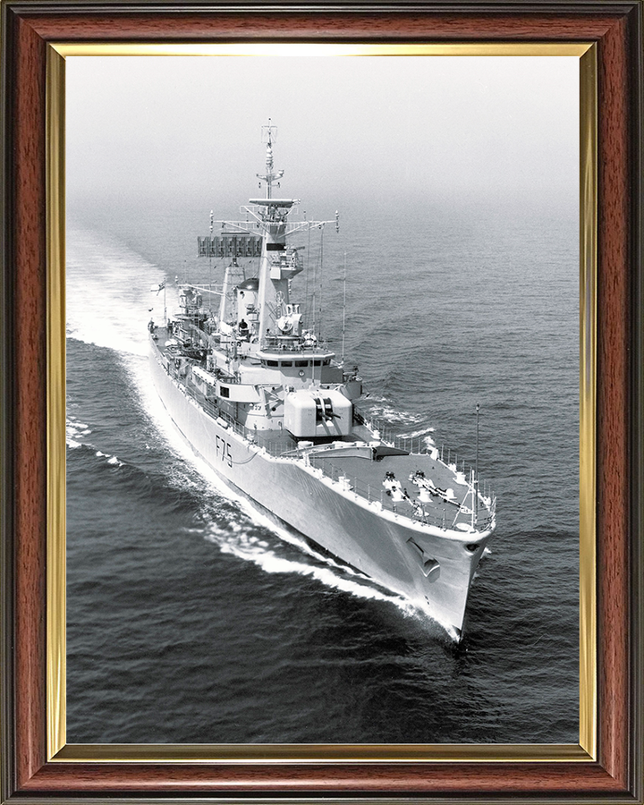 HMS Charybdis (F75) Royal Navy Leander Class Frigate At sea 1976 Photo Print Wall Art Decor Posters, Prints, & Visual Artwork Hampshire Prints 10 x 8 Classic Frame No