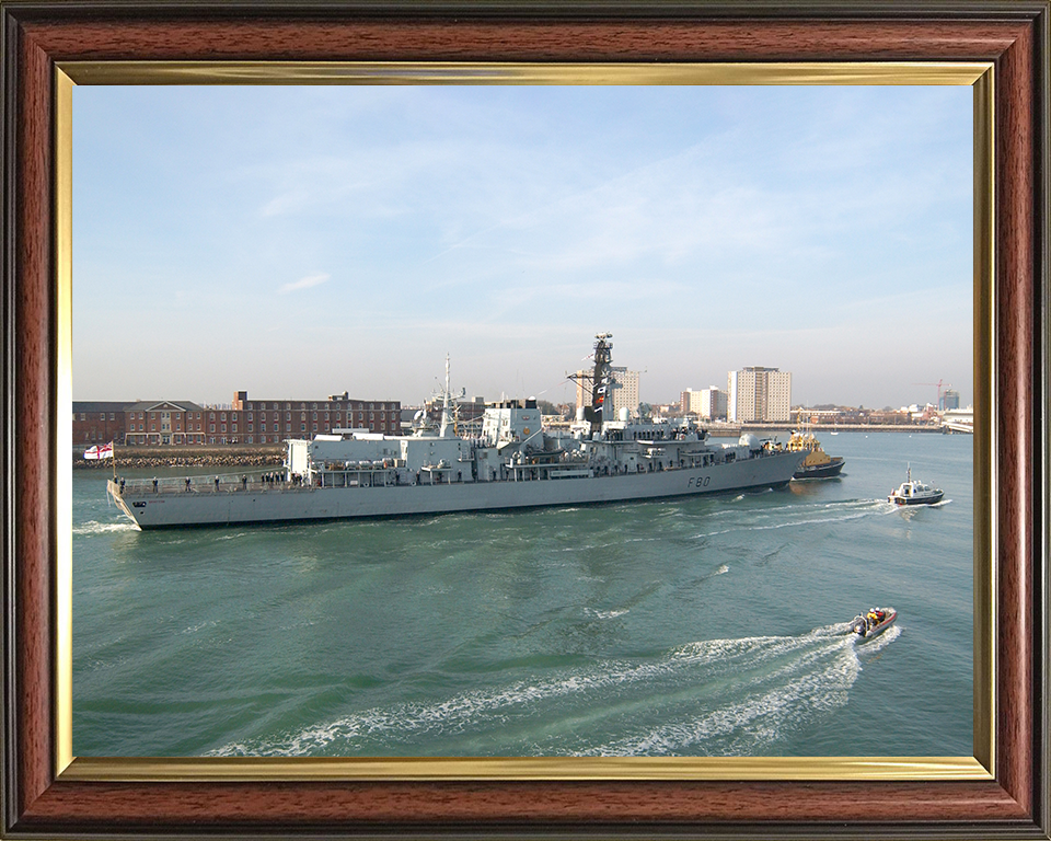 HMS Grafton (F80) Photo Print - Paying Off 2006 - Royal Navy Type 23 Frigate Posters, Prints, & Visual Artwork Hampshire Prints 10 x 8 Classic Frame No