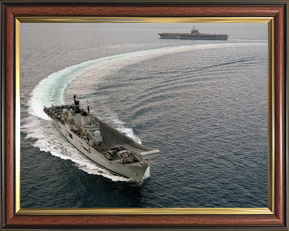 HMS Illustrious (R06) Photo Print - Arabian Gulf 1998 - Royal Navy Invincible Class Aircraft Carrier