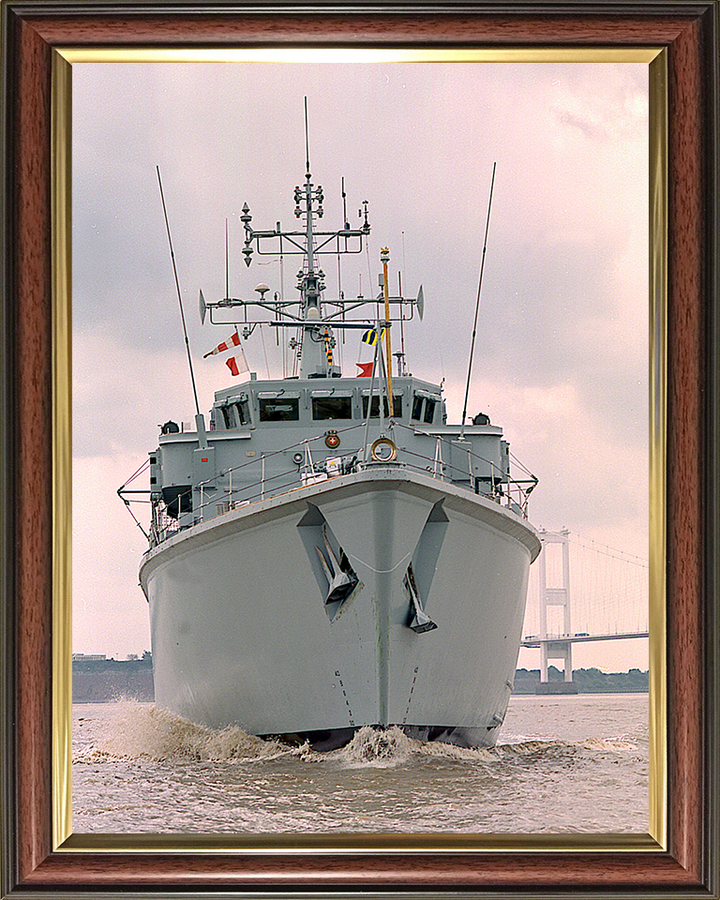 HMS Berkeley (M40) Photo Print - Bow View - Royal Navy Hunt Class Mine Warfare Vessel