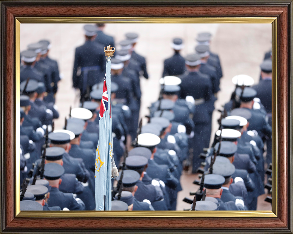 RAF Contingent Marching in London 2023 Photo Print - Royal Air Force Posters, Prints, & Visual Artwork Hampshire Prints 10 x 8 Classic Frame No