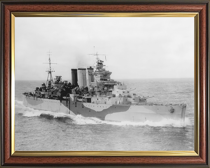 HMS Devonshire (39) Royal Navy County Class Cruiser Starboard Side Photo Print Wall Art Decor Posters, Prints, & Visual Artwork Hampshire Prints 10 x 8 Classic Frame No