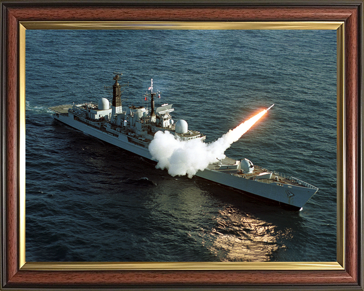 HMS Edinburgh (D97) Photo Print - Fires Sea Dart 2001 - Royal Navy Type 42 Destroyer