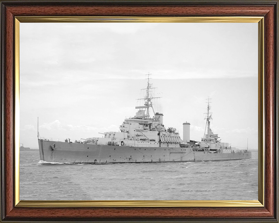 HMS Gambia (48) Royal Navy Fiji class light cruiser Photo Print or Framed Photo Print - Hampshire Prints