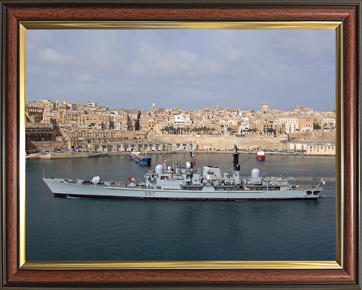 HMS Edinburgh (D97) Photo Print - Valletta 2008 - Royal Navy Type 42 Destroyer Posters, Prints, & Visual Artwork Hampshire Prints 10 x 8 Classic Frame No