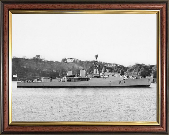 HMS Ashanti (F117) Photo Print - Plymouth Sound 1961 - Royal Navy Tribal Class Frigate Posters, Prints, & Visual Artwork Hampshire Prints 10 x 8 Classic Frame No