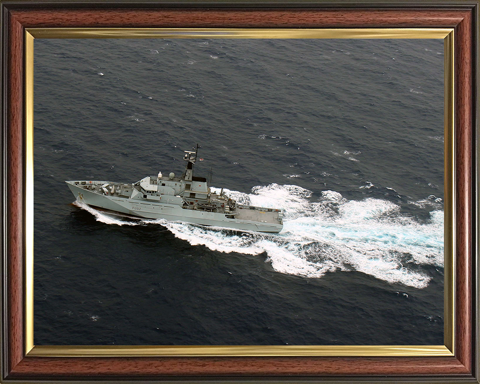 HMS Severn (P282) Photo Print - Caribbean 2015 - Royal Navy River Class Patrol Vessel Hampshire Prints 10 x 8 Classic Frame No