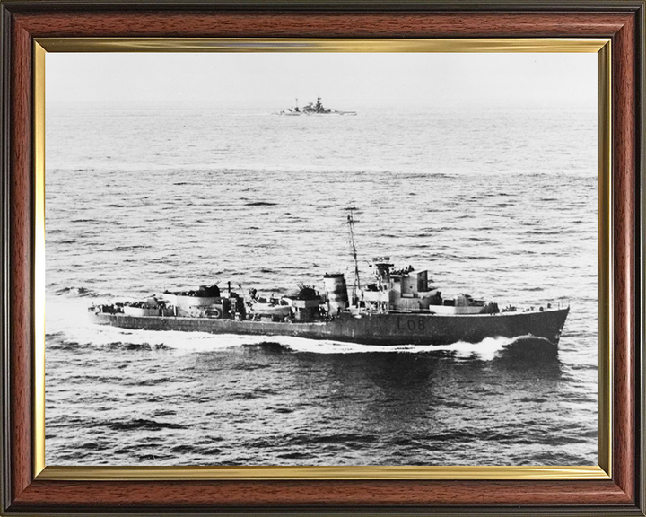 HMS Exmoor (L08) Photo Print - At Sea - Royal Navy Hunt Class Destroyer