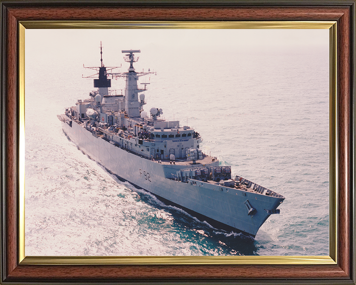 HMS Boxer (F92) Royal Navy Type 22 Frigate At Sea 1999 Photo Print Wall Art Decor Posters, Prints, & Visual Artwork Hampshire Prints 10 x 8 Classic Frame No