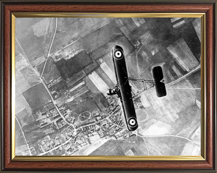 RAF FE.2b fighter over the Western Front 1916 Photo Print - Royal Air Force Aircraft Posters, Prints, & Visual Artwork Hampshire Prints 10 x 8 Classic Frame No
