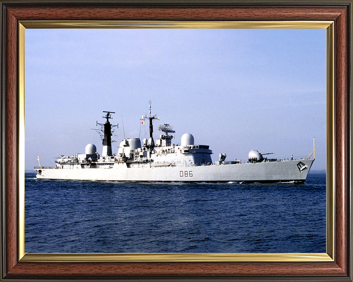 HMS Birmingham (D86) Royal Navy Type 42 Destroyer Starboard View Photo Print Wall Art Decor Posters, Prints, & Visual Artwork Hampshire Prints 10 x 8 Classic Frame No